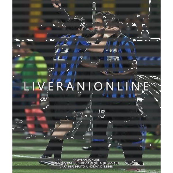 Champions League 2009/2010 Semifinale Andata Milano - 20.04.2010 Inter-Barcellona Nella Foto:MILITO DIEGO-BALOTELLI MARIO /Ph.Vitez-Ag. Aldo Liverani