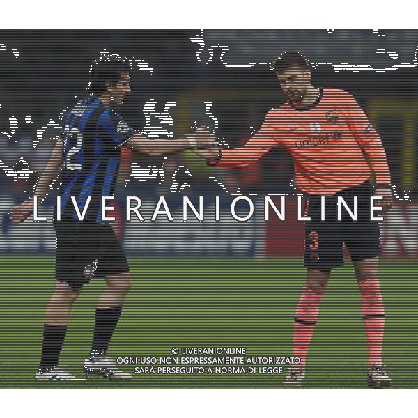 Champions League 2009/2010 Semifinale Andata Milano - 20.04.2010 Inter-Barcellona Nella Foto:MILITO DIEGO-PIQUE\' GERARD /Ph.Vitez-Ag. Aldo Liverani