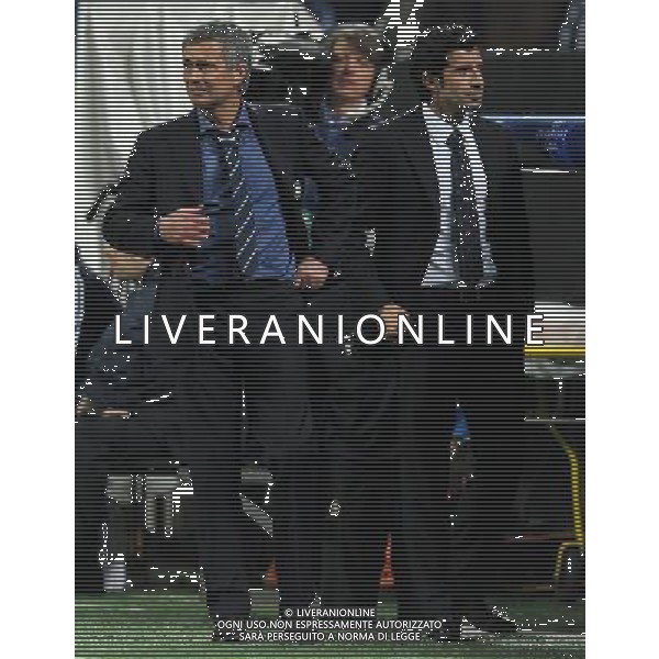 Champions League 2009/2010 Semifinale Andata Milano - 20.04.2010 Inter-Barcellona Nella Foto:MOURINHO JOSE\'-FIGO LUIS /Ph.Vitez-Ag. Aldo Liverani