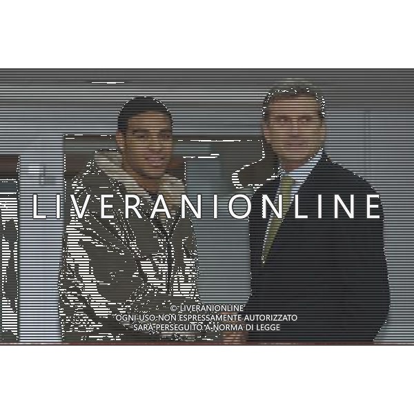 MILANO 21/01/04 TIM CUP 2003/04 INTER- UDINESE nella foto adriano ribeiro con facchetti giacinto* ag.aldo liverani