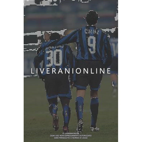 MILANO 21/01/04 TIM CUP 2003/04 INTER- UDINESE nella foto martins obafemi con cruz julio* ag.aldo liverani