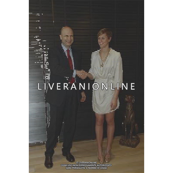 MILANO - Rist. Trussardi - P.zza della Scala, 5 Incontro stampa Enel per presentare Federica Pellegrini come testimonial Enel 2010 e illustrare le nuove offerte per le famiglie nella foto: FEDERICA PELLEGRINI - MANCINI GIANFILIPPO ( Direttore Generale Marketing) foto Sorano - ag.Aldo Liverani sas 