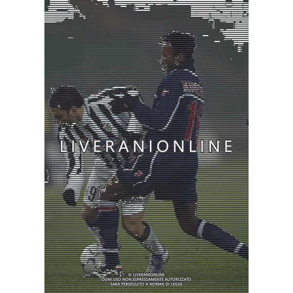 torino 21/1/2004 juventus-perugia tim cup nella foto fabrizio miccoli e christian manfredini foto liverani