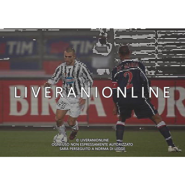 torino 21/01/04 juve-perugia coppa italia tim cup nella foto marco di vaio e ze maria marcelo ferreira* foto marchisciano /ag aldo liverani
