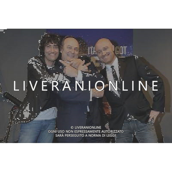 TRASMISSIONE TELEVISIVA Italia\'s got talent 2010 NELLA FOTO Simone Annicchiarico, Gerry Scotti, Rudy Zerbi AG ALDO LIVERANI