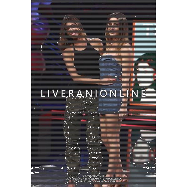 \' CHIAMBRETTI NIGHT\' nella foto: BELEN RODRIGUEZ CON LA SORELLA CECILIA © Antonio Sorano - Ag. Aldo Liverani sas