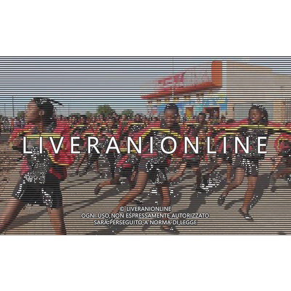 (100422) -- KIMBERLEY, April 22, 2010 -- South African youth dance during the celebration event for the 50-day-countdown to the FIFA World Cup in Kimberley, South Africa\'s Northern Cape province, April 21, 2010. Liang Quan)(dx) ©Photoshot/Agenzia Aldo Liverani Sas - ITALY ONLY - FESTEGGIAMENTI PER IL CONTO ALLA ROVESCIA DEI 50 GIORNI CHE MANCANO ALL\'INIZIO DEI MONDIALI DI CALCIO COPPA DEL MONDO SUD AFRICA 2010