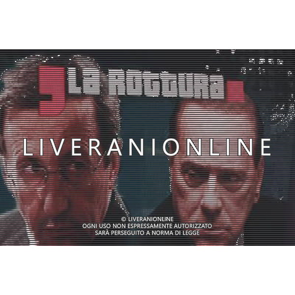 TRASMISSIONE TV: \' L\'ULTIMA PAROLA\' nella foto: GIANFRANCO FINI - SILVIO BERLUSCONI ( la rottura) © Antonio Sorano - Ag. Aldo Liverani sas 