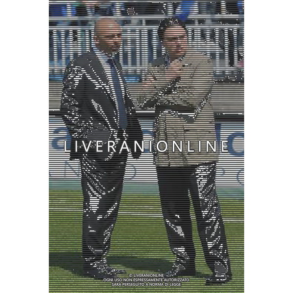 Campionato Lega PRO 1° Divisione Novara 25-04-2010 Novara - Cremonese nella foto: Pasquale Sensibile (a SX) e Massimo De Salvo rispettivamente direttore sportivo e amministratore delegato del Novara foto Garavaglia - ag. Aldo Liverani sas