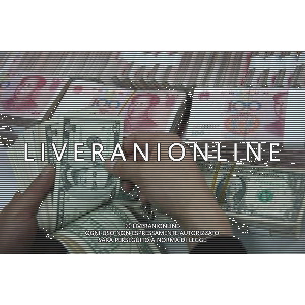 VALUTA MONETARIA: DOLLARI U.S.A. E RENMIMBI ( RMB) - YUAN CINA © Xie Zhengyi/ColorChinaPhoto - Ag. Aldo Liverani sas ITALY ONLY