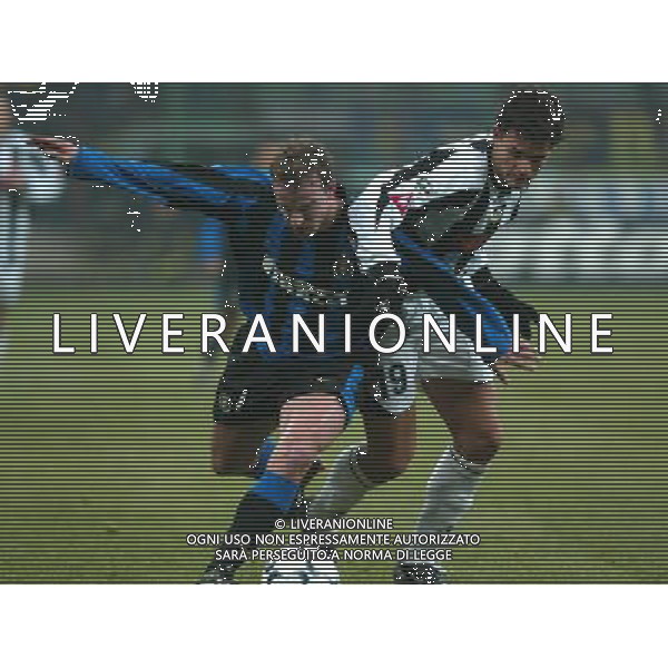 milano 21/01/04 inter-udinese coppa italia tim cup nella foto andy van der mayde e felipe belo ph junior belardo / ag aldo liverani s.a.s