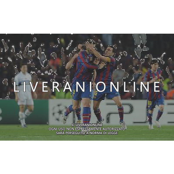 Champions League 2009/2010 Semifinale Ritorno Barcellona - 28.04.2010 Barcellona-Inter Nella Foto:PIQUE\' ESULTA /Ph.Vitez-Ag. Aldo Liverani