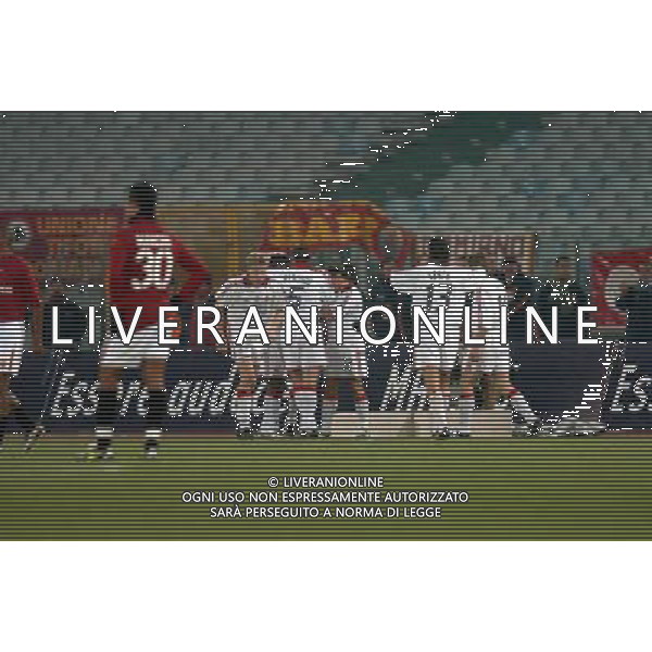 roma 22/01/04 roma-milan coppa italia tim cup nella foto esultanza milan* foto pasquazi/ ag aldo liverani