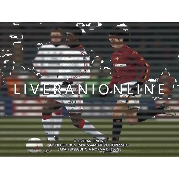 roma 22/01/04 roma-milan coppa italia tim cup nella foto seedorf clarence e gaetano d\'agostino* foto pasquazi/ ag aldo liverani