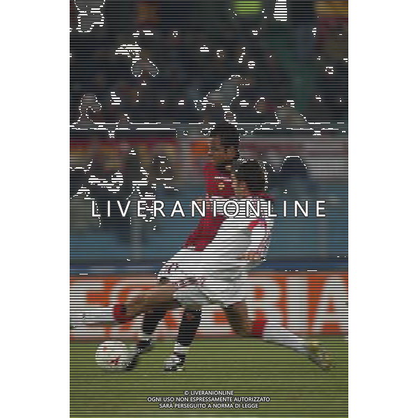 roma 22/01/04 roma-milan coppa italia tim cup nella foto gol mancini alessandro faiolhe* foto fabrizio terruso / ag aldo liverani