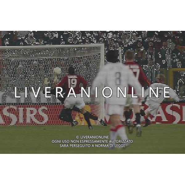 roma 22/01/04 roma-milan coppa italia tim cup nella foto gol tomassonjon dahl * foto fabrizio terruso / ag aldo liverani