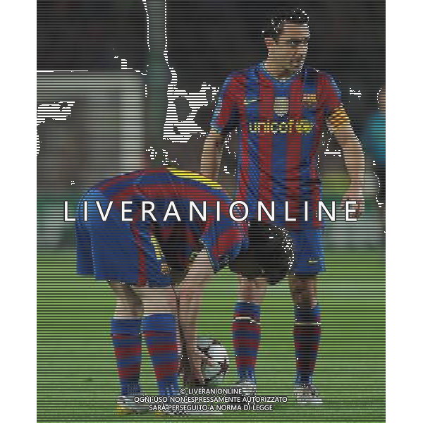 Champions League 2009/2010 Semifinale Ritorno Barcellona - 28.04.2010 Barcellona-Inter Nella Foto:XAVI HERNANDEZ-MESSI LIONEL /Ph.Vitez-Ag. Aldo Liverani