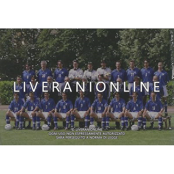 FORMAZIONI ITALIA CALCIO MONDIALE FRANCIA 1998 NELLA FOTO TORICELLI RAVANELLI DINO BAGGIO PAGLIUCA PERUZZI BUFFON BERGOMI VIERI NESTA PESSOTTO COIS INZAGHI - MORIERO DI BIAGIO CHIESA DI MATTEO COSTACURTA DEL PIERO MALDINI BAGGIO ALBERTINI CANNAVARO DI LIVIO PH.ARCHIVIO ALDO LIVERANI SAS