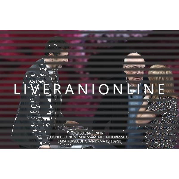 TRASMISSIONE TV: \' CHE TEMPO CHE FA\' nella foto: Fabio FAZIO - Andrea CAMILLERI - Luciana LITTIZZETTO © Antonio Sorano - Ag. Aldo Liverani sas