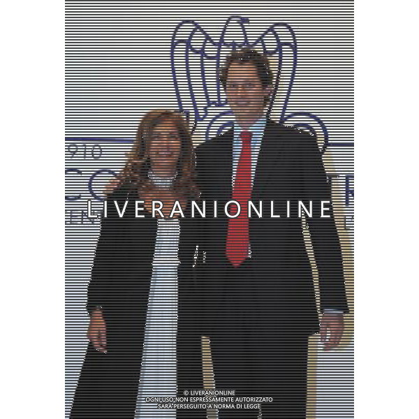 MILANO 5/5/2010 TRIENNALE VIALE ALEMAGNA INAUGURAZIONE MOSTRA FOTOGRAFICA DEDICATA AI 100 ANNI DELLA CONFINDUSTRIA NELLA FOTO EMMA MARCEGAGLIA E JOHN ELKANN FOTO ROMANO/AG ALDO LIVERANI