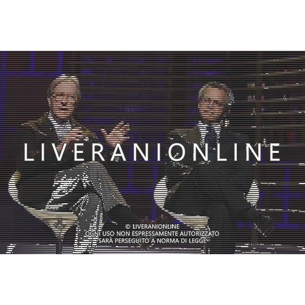 TRASMISSIONE TV: \' L\'ULTIMA PAROLA\' nela foto: Vittorio FELTRI - Enrico MENTANA © ANTONIO SORANO - AG. ALDO LIVERANI SAS