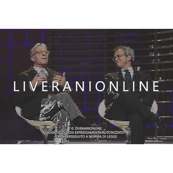 TRASMISSIONE TV: \' L\'ULTIMA PAROLA\' nela foto: Vittorio FELTRI - Enrico MENTANA © ANTONIO SORANO - AG. ALDO LIVERANI SAS