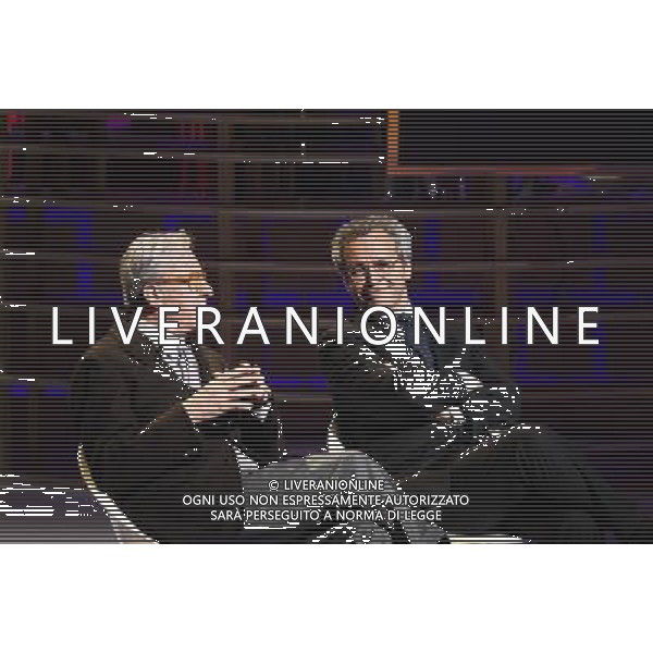 TRASMISSIONE TV: \' L\'ULTIMA PAROLA\' nela foto: Vittorio FELTRI - Enrico MENTANA © ANTONIO SORANO - AG. ALDO LIVERANI SAS