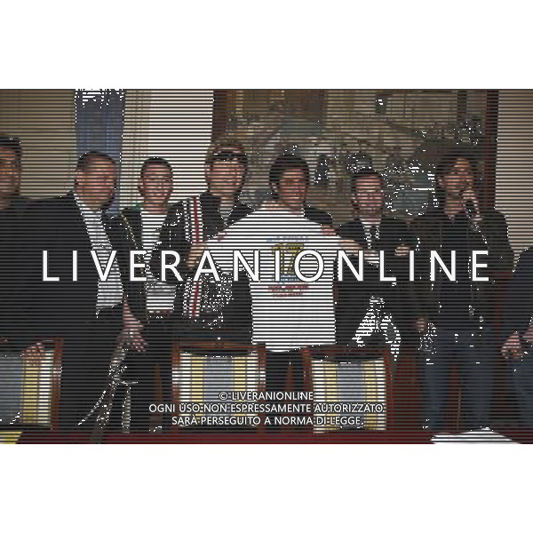 Presentazione del Primo Derby della Madonnina, triangolare di calcio di beneficenza tra personaggi dello sport e dello spettacolo simpatizzanti di Milan, Inter e Juventus. Milano - Arena Civica Brera nella foto: Ciro PETRONE - DJ RINGO - Assessore Alan RIZZI - Beppe CONVERTINI © Antonio Sorano - Ag. Aldo Liverani sas