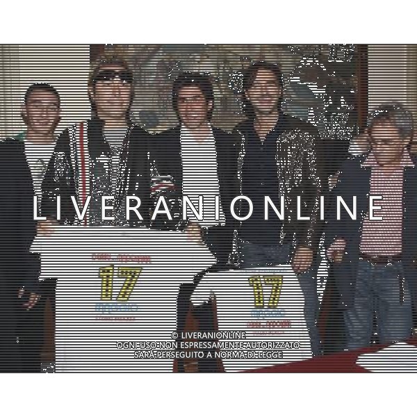 Presentazione del Primo Derby della Madonnina, triangolare di calcio di beneficenza tra personaggi dello sport e dello spettacolo simpatizzanti di Milan, Inter e Juventus. Milano - Arena Civica Brera nella foto: Ciro PETRONE - DJ RINGO - Assessore Alan RIZZI - Beppe CONVERTINI © Antonio Sorano - Ag. Aldo Liverani sas