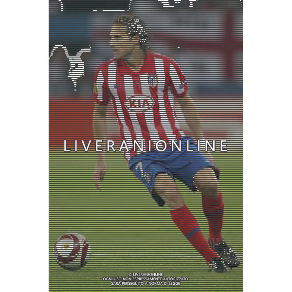 firo Fu§ball Fussball 12.05.2010 UEFA Cup Europa League Finale Atletico Madrid Athletico - FC Fulham 2:1 n.V nella foto diego forlan FINALE EUROPA LEAGUE ATLETICO MADRID - FULHAM CALCIO SPORT ph.firo/ALDO LIVERANI ONLY FOR ITALY