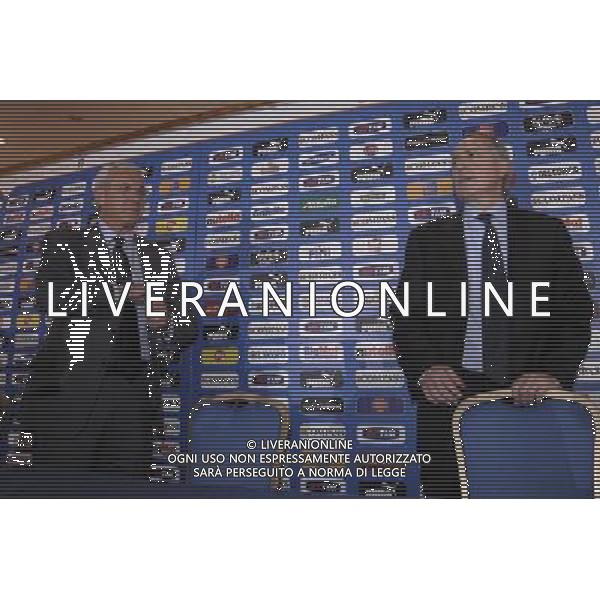 ROMA, 18 MAGGIO 2010 PRESENTAZIONE LISTA CALCIATORI CONVOCATI PER IL MONDIALE SUD AFRICA 2010 NELLA FOTO: MARCELLO LIPPI - GIANCARLO ABETE ©AGENZIA ALDO LIVERANI SAS