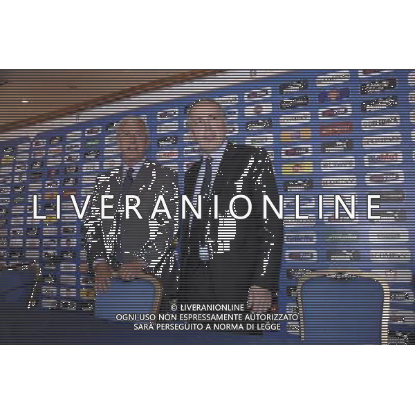 ROMA, 18 MAGGIO 2010 PRESENTAZIONE LISTA CALCIATORI CONVOCATI PER IL MONDIALE SUD AFRICA 2010 NELLA FOTO: MARCELLO LIPPI - GIANCARLO ABETE ©AGENZIA ALDO LIVERANI SAS