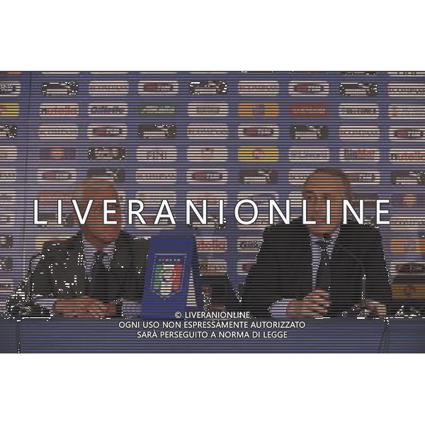 ROMA, 18 MAGGIO 2010 PRESENTAZIONE LISTA CALCIATORI CONVOCATI PER IL MONDIALE SUD AFRICA 2010 NELLA FOTO: MARCELLO LIPPI - GIANCARLO ABETE ©AGENZIA ALDO LIVERANI SAS