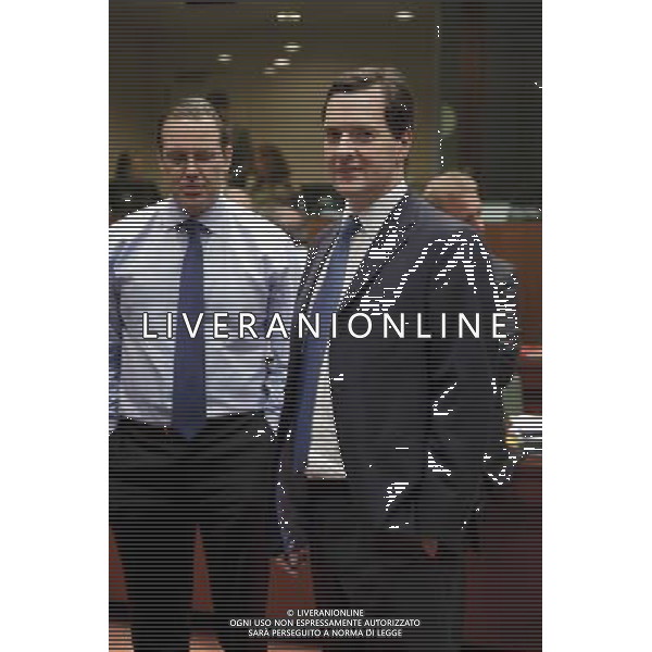 Sweden`s finance minister Anders BORG and Britain\'s new finance minister George Osborne (R) during finance ministers meeting at the European Council in Brussels, Belgium on 2010-05-18 © by Wiktor Dabkowski ©Photoshot/Agenzia Aldo Liverani Sas - ITALY ONLY - MEETING DEI MINISTRI DELLE FINANZE DELL\'EUROZONA AL CONSIGLIO EUROPEO A BRUXELLES IN BELGIO