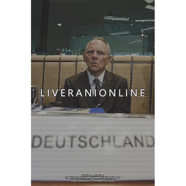 German finance minister Wolfgang Schaeuble during eurozone finance ministers meeting at the European Council in Brussels, Belgium on 2010-05-17 © by Wiktor Dabkowski ©Photoshot/Agenzia Aldo Liverani Sas - ITALY ONLY - MEETING DEI MINISTRI DELLE FINANZE DELL\'EUROZONA AL CONSIGLIO EUROPEO A BRUXELLES IN BELGIO