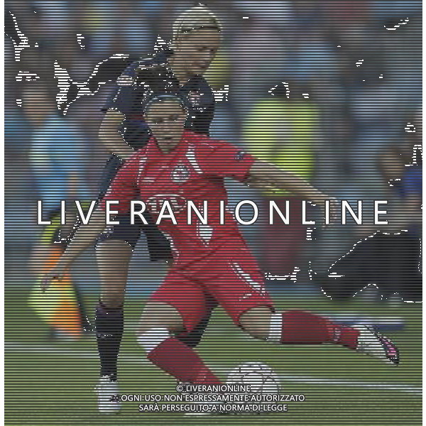 MADRID (20/05/09).- Jessica Wich and Amelie Rybeck at UEFA Women Champions League Final; Olympique Lyonnais vs Turbine Postdam. PHOTO: Cesar Cebolla / ALFAQUI - Ag. Aldo Liverani sas ITALY ONLY Prima edizione della UEFA Women\'s Champions League termina con la vittoria del Turbine Potsdam che soltanto ai rigori riesce ad avere la meglio sulle francesi del Lione