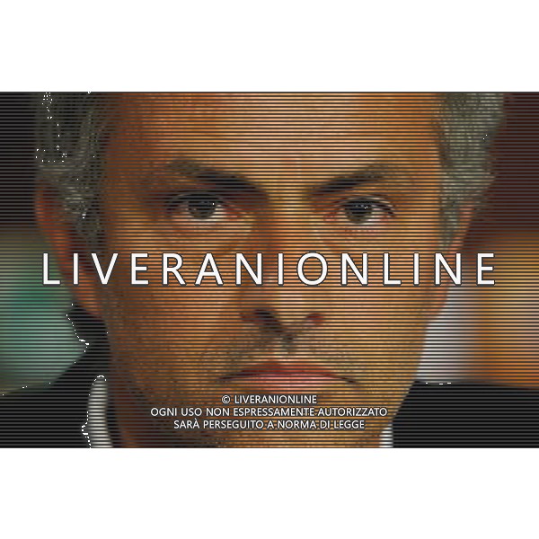 MADRID, SPAIN - MAY 21: In the handout image provided by UEFA, coach Jose Mourinho looks on during the Inter Milan Press Conference prior to the UEFA Champions League Final match versus Bayern Munich at the Estadio Santiago Bernabeu on May 21, 2010 in Madrid, Spain. (Photo by UEFA/UEFA) /Agenzia Aldo Liverani Sas - ITALY ONLY - MADRID SPAGNA: CONFERENZA STAMPA INTER IN VISTA DELLA FINALE DI CHAMPIONS LEAGUE DI MADRID CONTRO IL BAYERN MONACO *** Local Caption *** Jose Mourinho