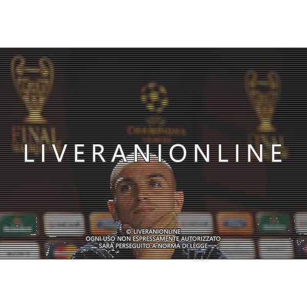 MADRID, SPAIN - MAY 21: In the handout image provided by UEFA, Esteban Cambiasso looks on during the Inter Milan Press Conference prior to the UEFA Champions League Final match versus Bayern Munich at the Estadio Santiago Bernabeu on May 21, 2010 in Madrid, Spain. (Photo by UEFA/UEFA) /Agenzia Aldo Liverani Sas - ITALY ONLY - MADRID SPAGNA: CONFERENZA STAMPA INTER IN VISTA DELLA FINALE DI CHAMPIONS LEAGUE DI MADRID CONTRO IL BAYERN MONACO *** Local Caption *** Esteban Cambiasso