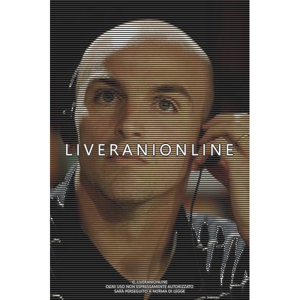 MADRID, SPAIN - MAY 21: In the handout image provided by UEFA, Esteban Cambiasso looks on during the Inter Milan Press Conference prior to the UEFA Champions League Final match versus Bayern Munich at the Estadio Santiago Bernabeu on May 21, 2010 in Madrid, Spain. (Photo by UEFA/UEFA) /Agenzia Aldo Liverani Sas - ITALY ONLY - MADRID SPAGNA: CONFERENZA STAMPA INTER IN VISTA DELLA FINALE DI CHAMPIONS LEAGUE DI MADRID CONTRO IL BAYERN MONACO *** Local Caption *** Esteban Cambiasso