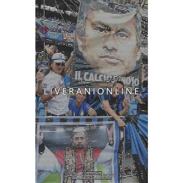 Champions League 2009/2010 Finale Madrid (Santiago Bernabeu) - 22.05.2010 FC Bayern Monaco- FC Inter Nella Foto:TIFOSI INTER-MOURINHO /Ph.Vitez-Ag. Aldo Liverani