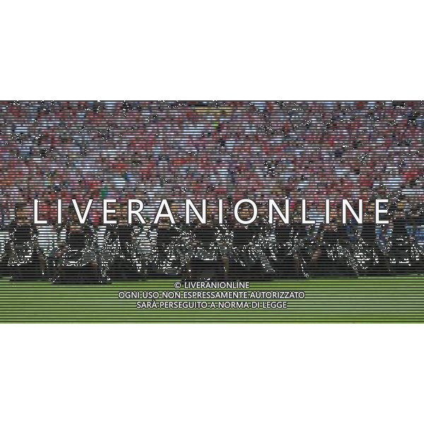 Champions League 2009/2010 Finale Madrid (Santiago Bernabeu) - 22.05.2010 FC Bayern Monaco- FC Inter Nella Foto:COREOGRAFIA NEL PREPARTITA /Ph.Vitez-Ag. Aldo Liverani