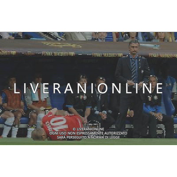 Champions League 2009/2010 Finale Madrid (Santiago Bernabeu) - 22.05.2010 FC Bayern Monaco- FC Inter Nella Foto:MOURINHO JOSE\' E ROBBEN A TERRA /Ph.Vitez-Ag. Aldo Liverani