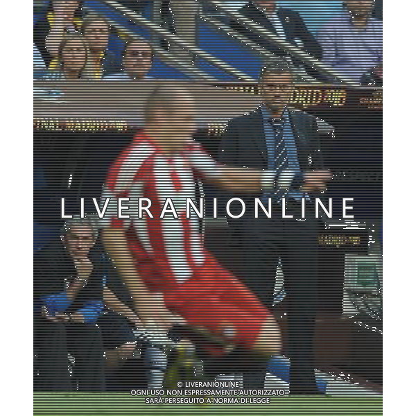 Champions League 2009/2010 Finale Madrid (Santiago Bernabeu) - 22.05.2010 FC Bayern Monaco- FC Inter Nella Foto: JOSE\' MOURINHO-ROBBEN /Ph.Vitez-Ag. Aldo Liverani