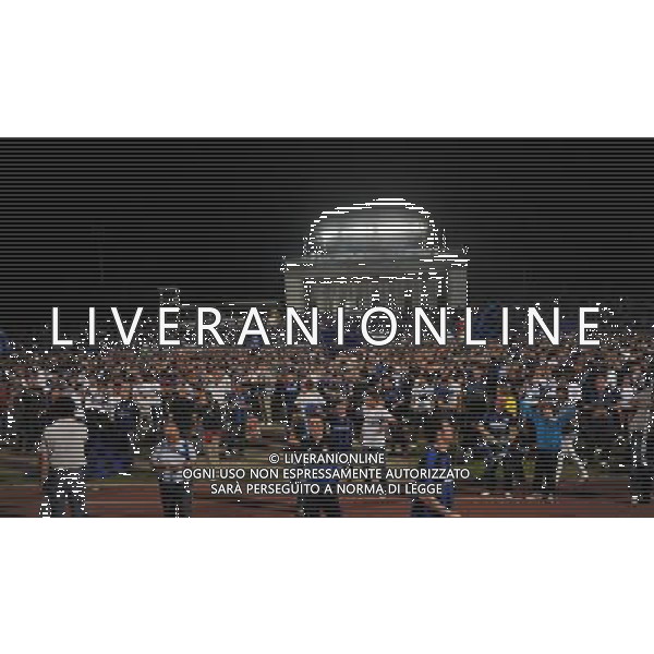 MILANO 22/5/2010 MAXISCHERMO ALL\' ARENA CIVICA PER SEGUIRE LA FINALE DI CHAMPIONS LEAGUE INTER-BAYER FOTO ROMANO/AG ALDO LIVERANI