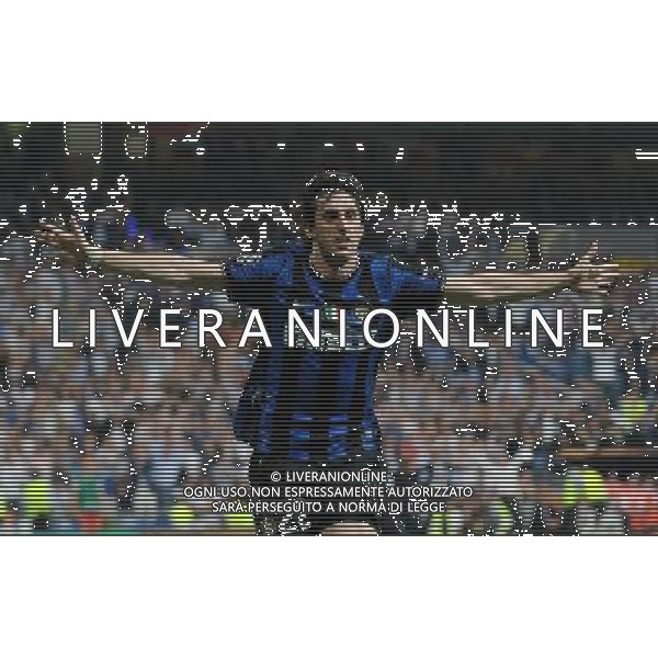 Champions League 2009/2010 Finale Madrid (Santiago Bernabeu) - 22.05.2010 FC Bayern Monaco- FC Inter Nella Foto:MILITO ESULTA SECONDO GOL /Ph.Vitez-Ag. Aldo Liverani