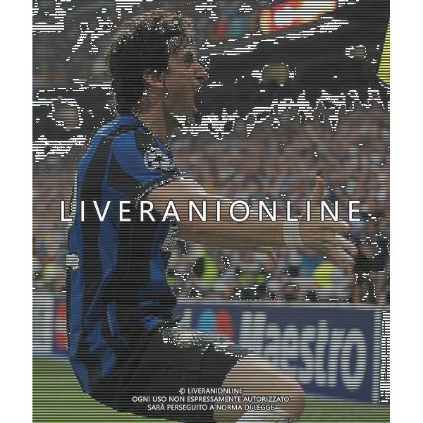 Champions League 2009/2010 Finale Madrid (Santiago Bernabeu) - 22.05.2010 FC Bayern Monaco- FC Inter Nella Foto:MILITO ESULTA SECONDO GOL /Ph.Vitez-Ag. Aldo Liverani
