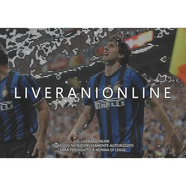 Champions League 2009/2010 Finale Madrid (Santiago Bernabeu) - 22.05.2010 FC Bayern Monaco- FC Inter Nella Foto:MILITO ESULTA SECONDO GOL /Ph.Vitez-Ag. Aldo Liverani