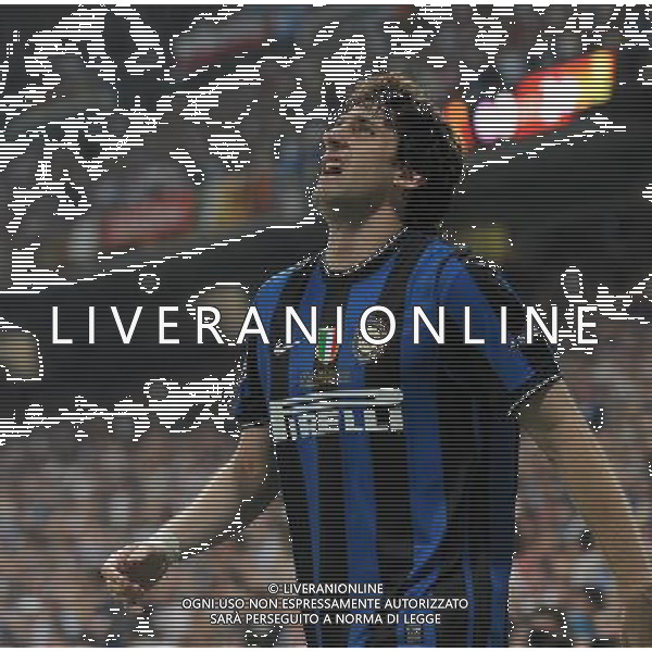 Champions League 2009/2010 Finale Madrid (Santiago Bernabeu) - 22.05.2010 FC Bayern Monaco- FC Inter Nella Foto:MILITO ESULTA SECONDO GOL /Ph.Vitez-Ag. Aldo Liverani