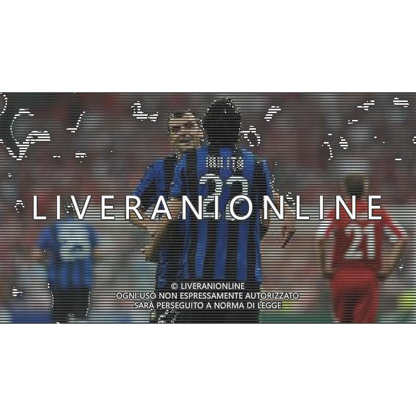 Champions League 2009/2010 Finale Madrid (Santiago Bernabeu) - 22.05.2010 FC Bayern Monaco- FC Inter Nella Foto:MILITO ESULTA SECONDO GOL /Ph.Vitez-Ag. Aldo Liverani