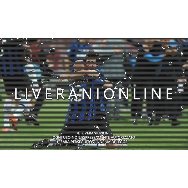 Champions League 2009/2010 Finale Madrid (Santiago Bernabeu) - 22.05.2010 FC Bayern Monaco- FC Inter Nella Foto:MILITO CAMBIASSO /Ph.Vitez-Ag. Aldo Liverani